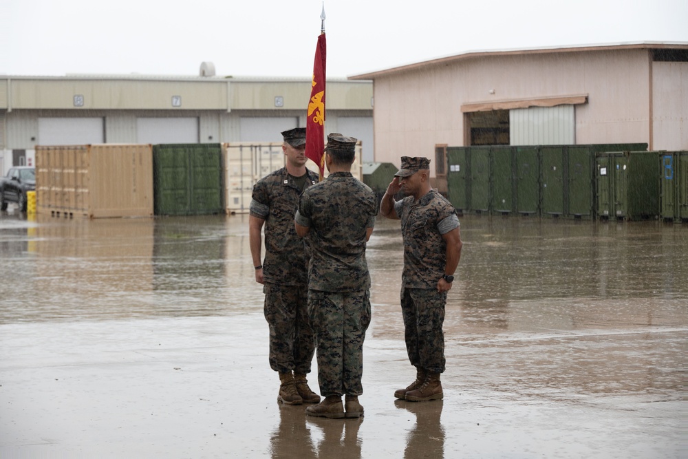 Engineer Company, Marine Wing Support Squadron 174 change of command