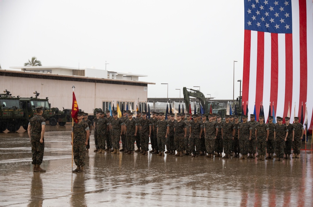 Engineer Company, Marine Wing Support Squadron 174 change of command