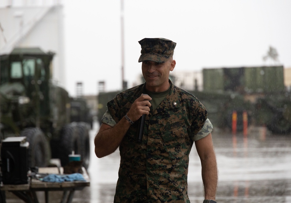 Engineer Company, Marine Wing Support Squadron 174 change of command