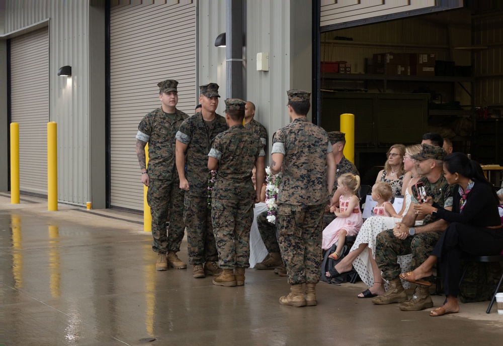 Engineer Company, Marine Wing Support Squadron 174 change of command