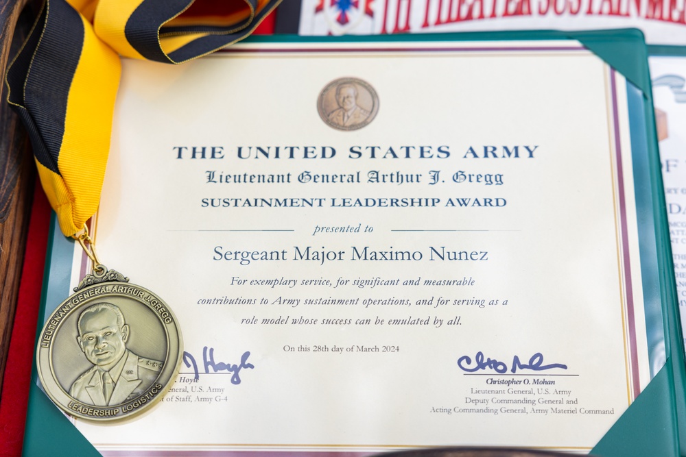 8th TSC SGM is first NCO recognized with top Army logistician award