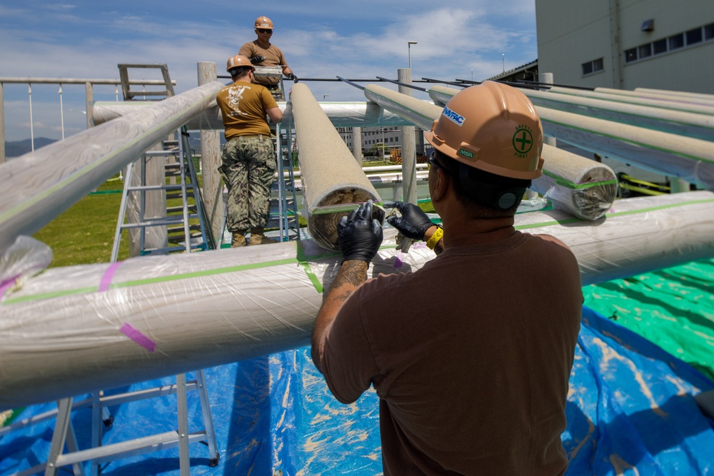 Hands on: Seabees finish replacing the Marine Corps obstacle course at Marine Corps Air Station Iwakuni