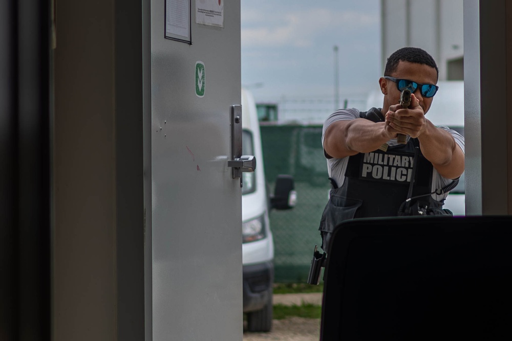 U.S. Army Military Police and Firefighters Collaborate in Active Shooter Training