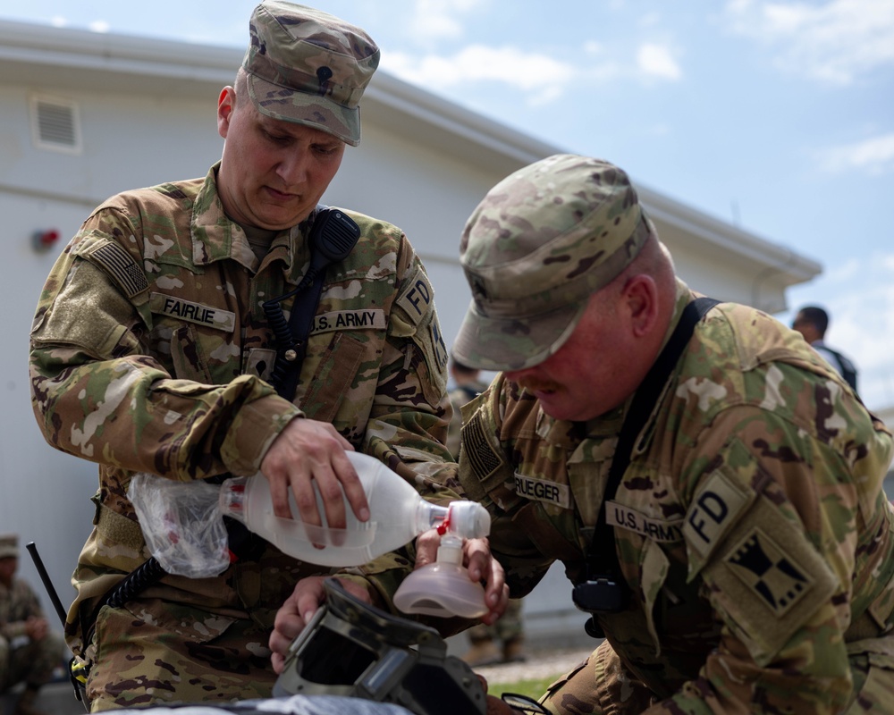 U.S. Army Military Police and Firefighters Collaborate in Active Shooter Training