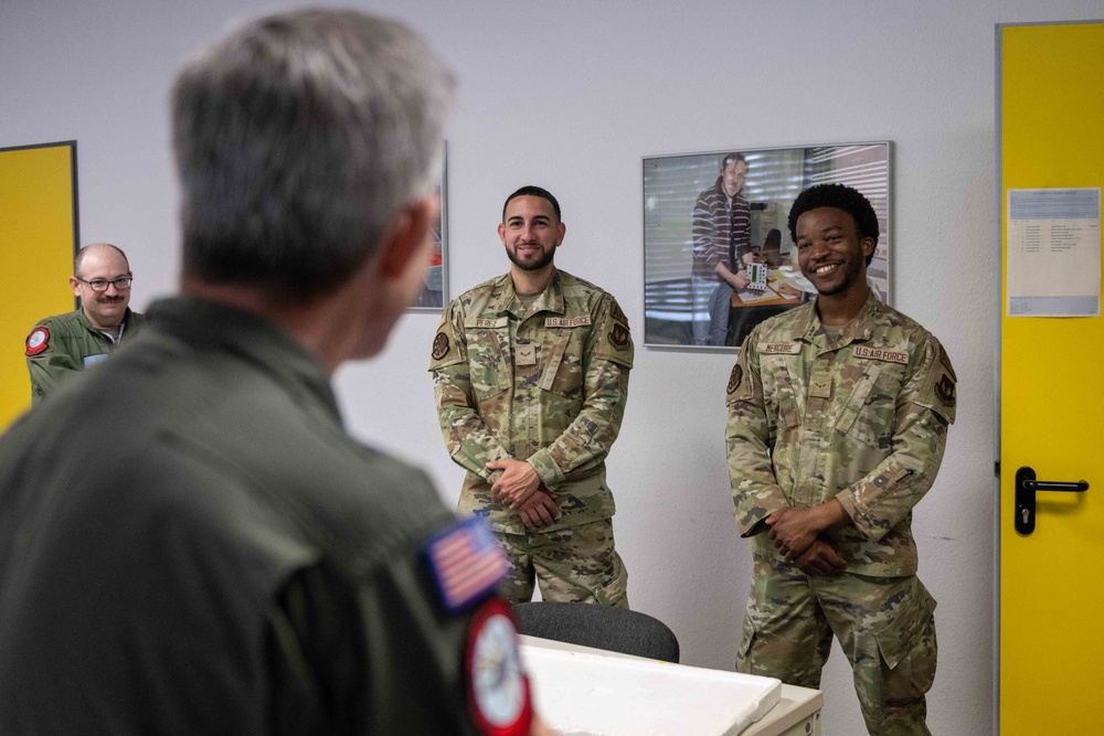 Maj. Gen. Thomas Kunkel visits 52nd FW Airmen during AK24