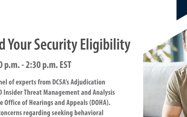 CDSE Live Webinar’s Focus: Mental Health and National Security Eligibility
