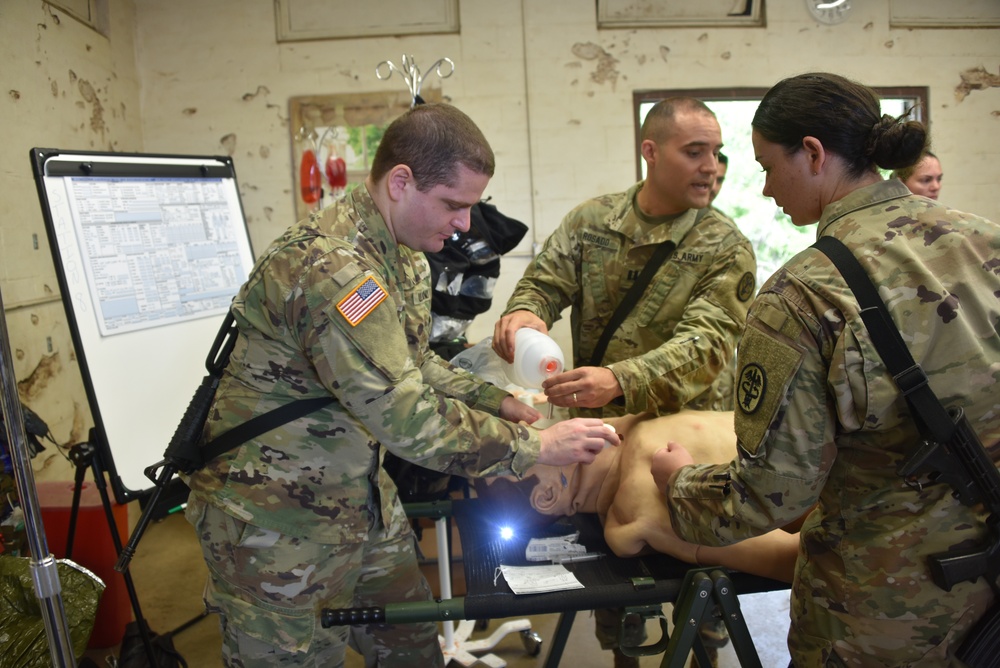 Military Medical Personnel Train for Combat Situations in Capstone Event