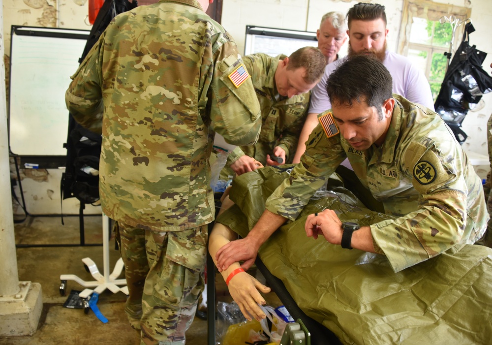 Military Medical Personnel Train for Combat Situations in Capstone Event