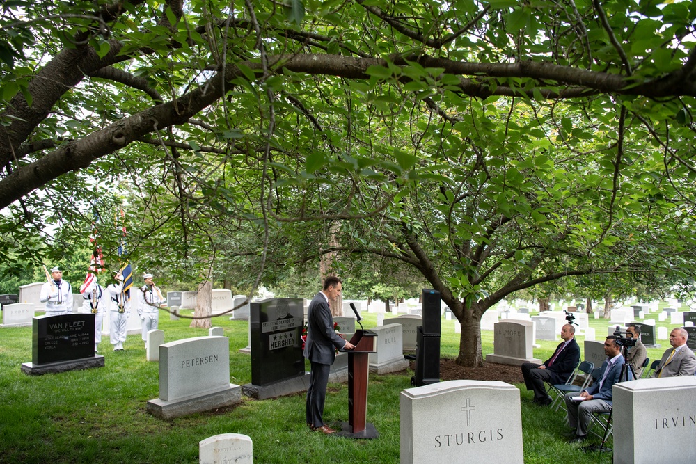 The Selective Service System Directorate (SSS) Honor the 107th Anniversary of the SSS and Former SSS Director Gen. Lewis B. Hershey with a Wreath-Laying Ceremony in Section 7