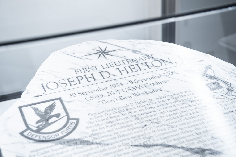 Academy, wing honor 1st Lt. Joseph D. Helton's sacrifice