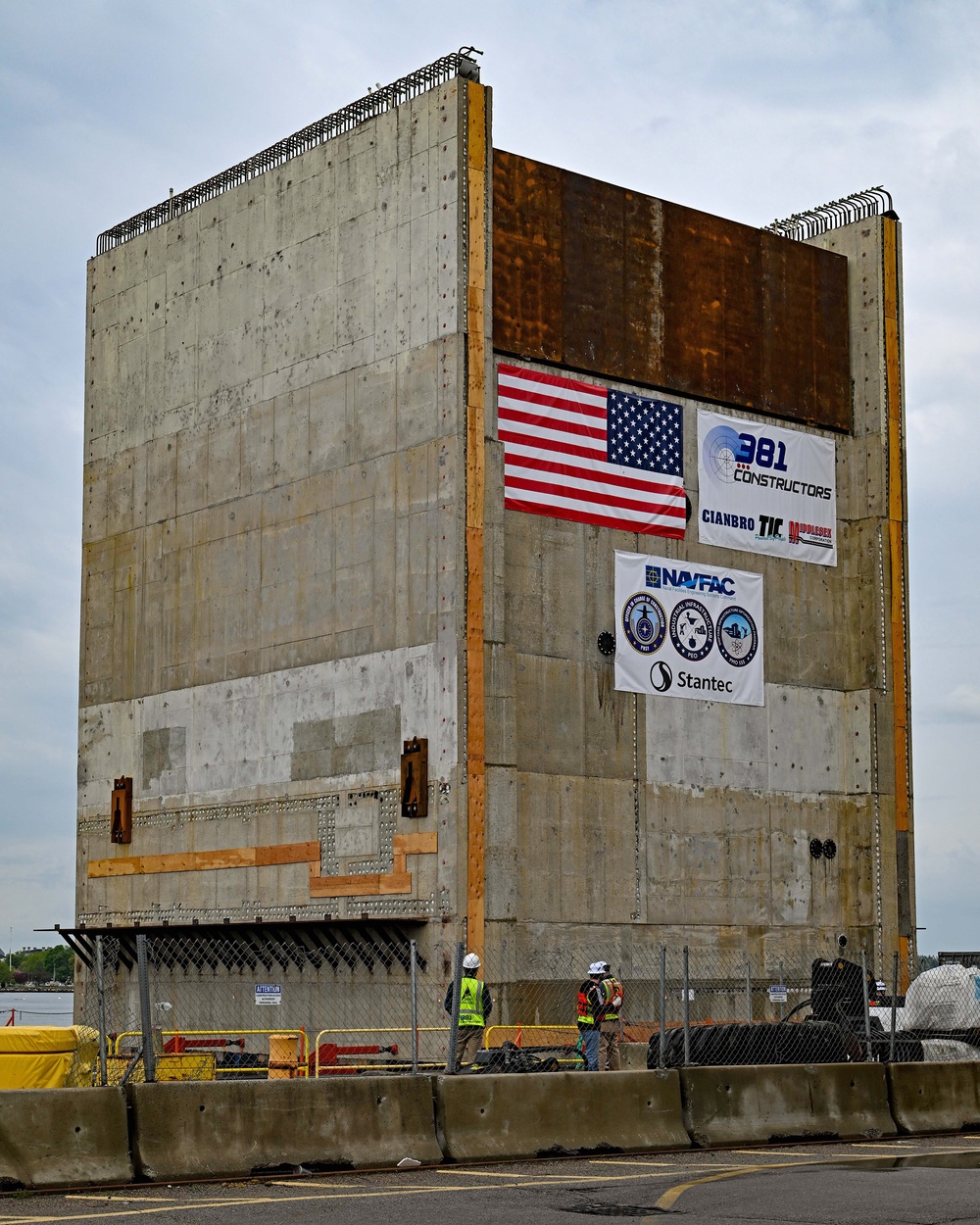 Concrete Monolith Arrives At Portsmouth Naval Shipyard