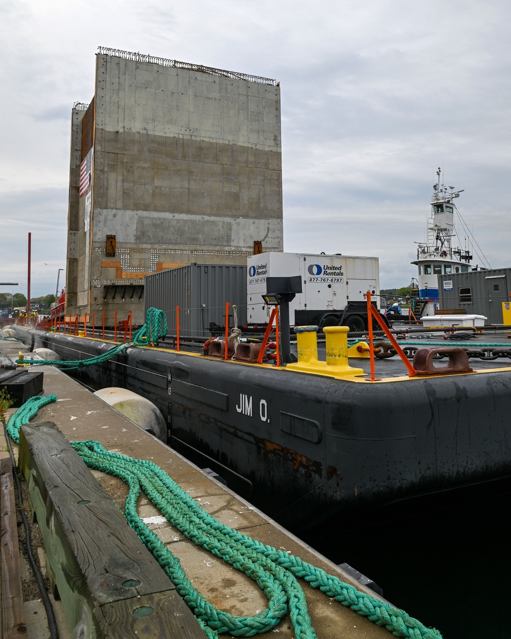 Concrete Monolith Arrives At Portsmouth Naval Shipyard