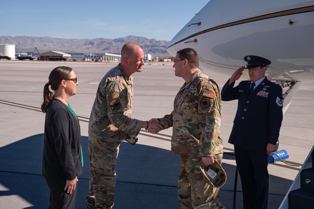 Gen B. Chance Saltzman arrives to Nellis Air Force Base