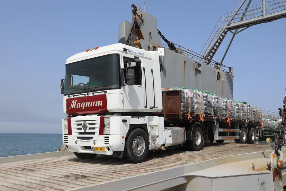 Humanitarian Aid Crosses Trident Pier