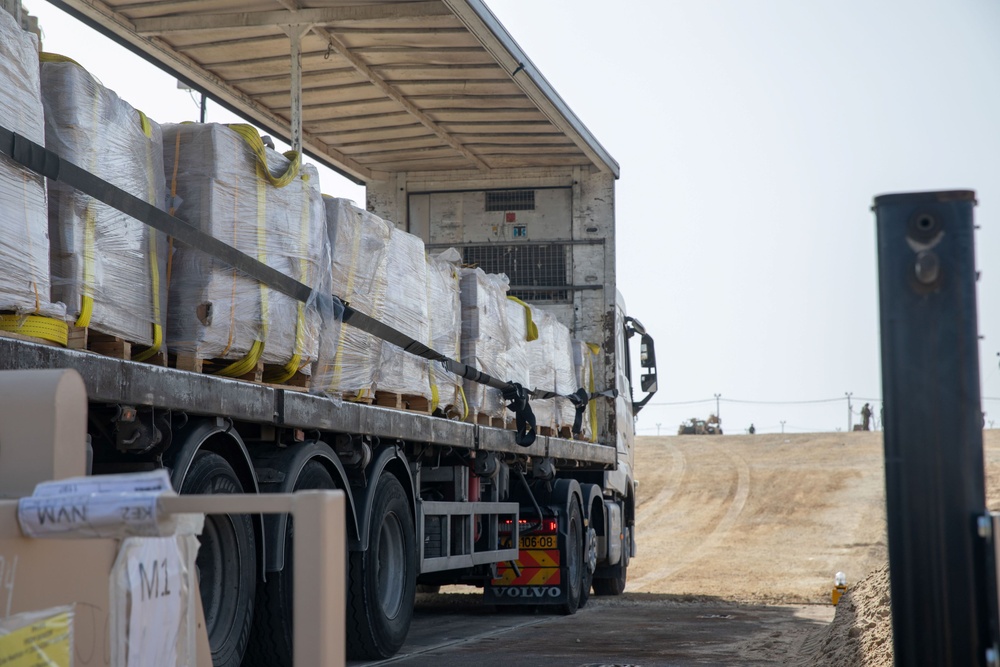 Humanitarian Aid Crosses Trident Pier