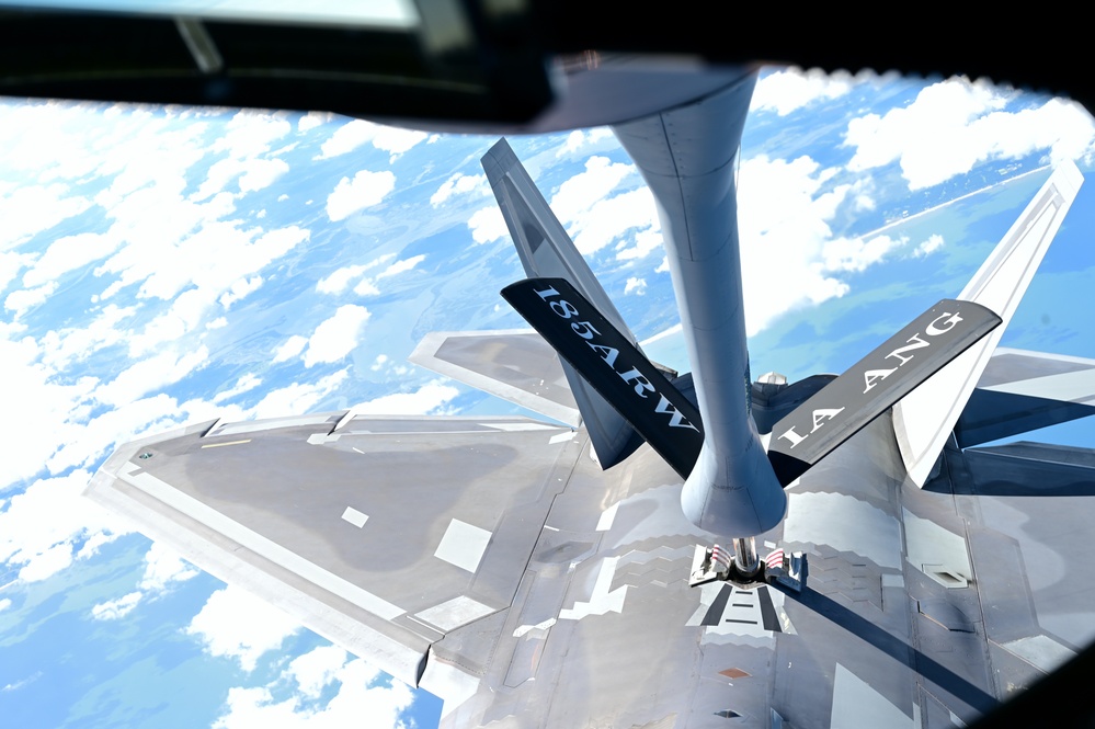 KC-135 performs aerial refueling During Sentry Savannah 2024