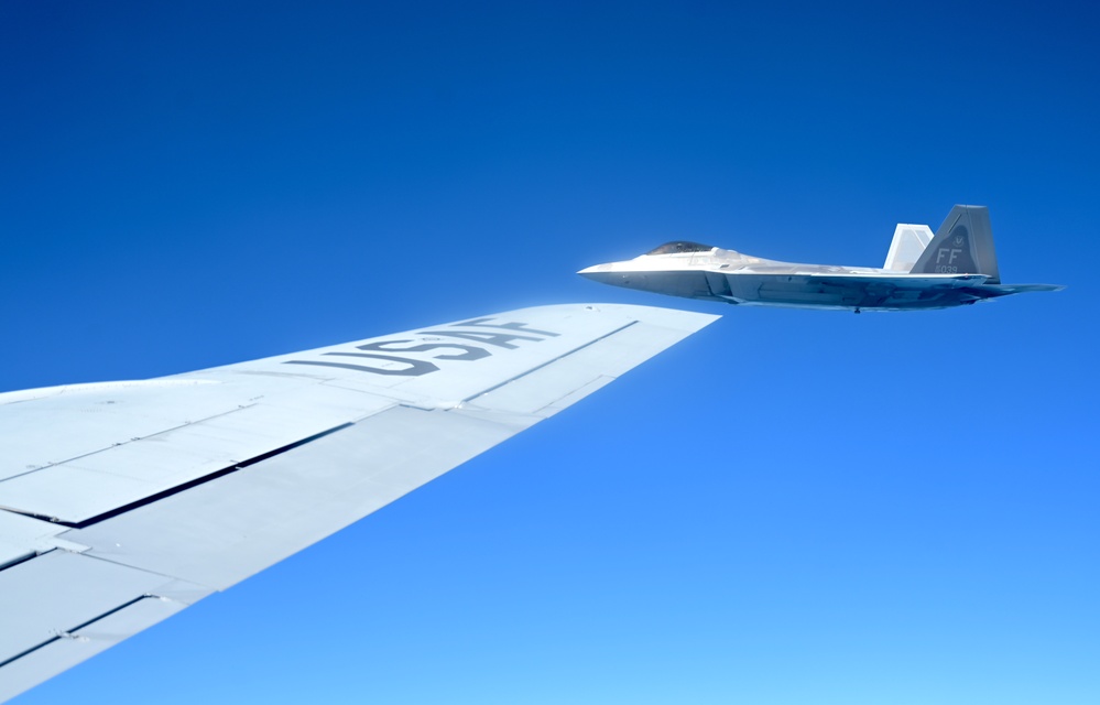 KC-135 performs aerial refueling During Sentry Savannah 2024