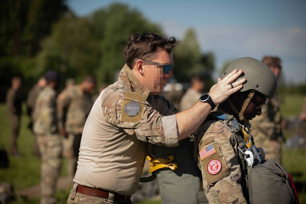 U.S. Army 10th Special Forces Group (Airborne) and Polish 6th Airborne Brigade perform a static line and high altitude low opening parachute jumps May 13-15, 2024 near Krakow Poland.