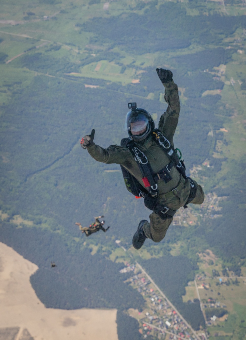 U.S. Army 10th Special Forces Group (Airborne) and Polish 6th Airborne Brigade perform a static line and high altitude low opening parachute jumps May 13-15, 2024 near Krakow Poland.