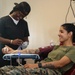 Marines give blood at Yale Hall