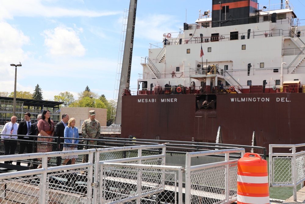 First Lady Dr. Jill Biden visits the Soo Locks