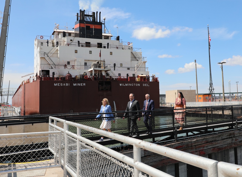 First Lady Dr. Jill Biden visits the Soo Locks