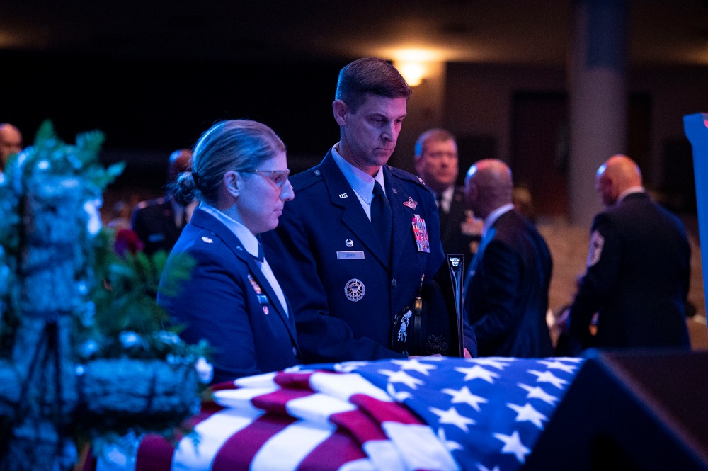 Air Commandos attend the celebration of life and interment for Senior Airman Roger Fortson