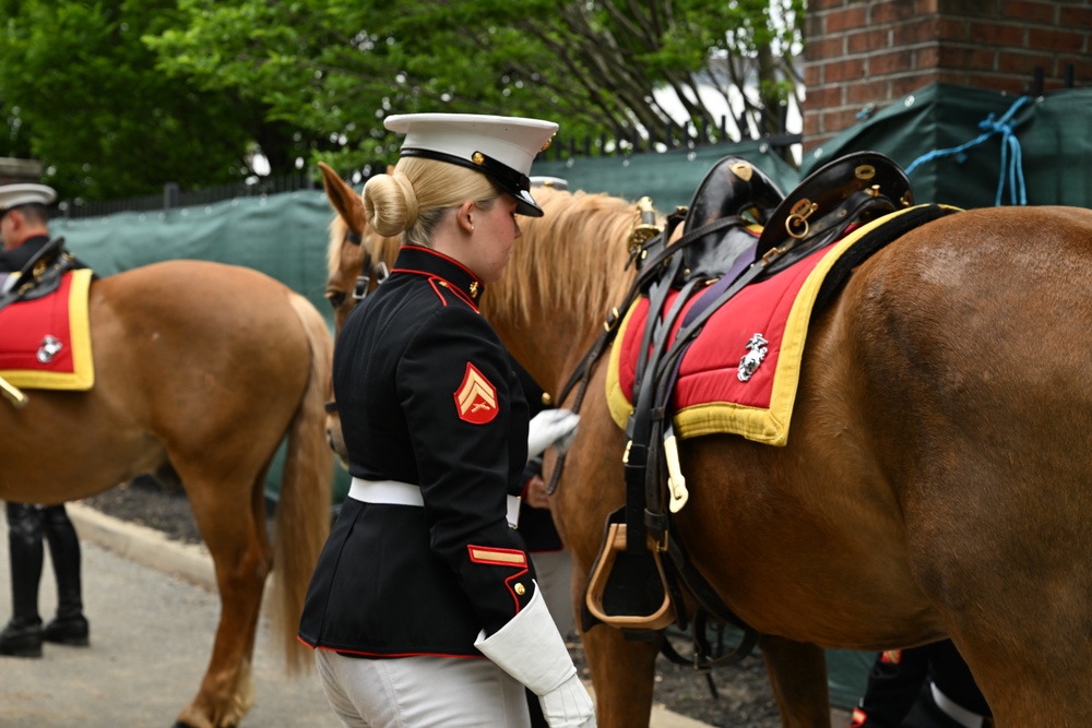 Marine Corps Mounted Color Guard East Coast Tour