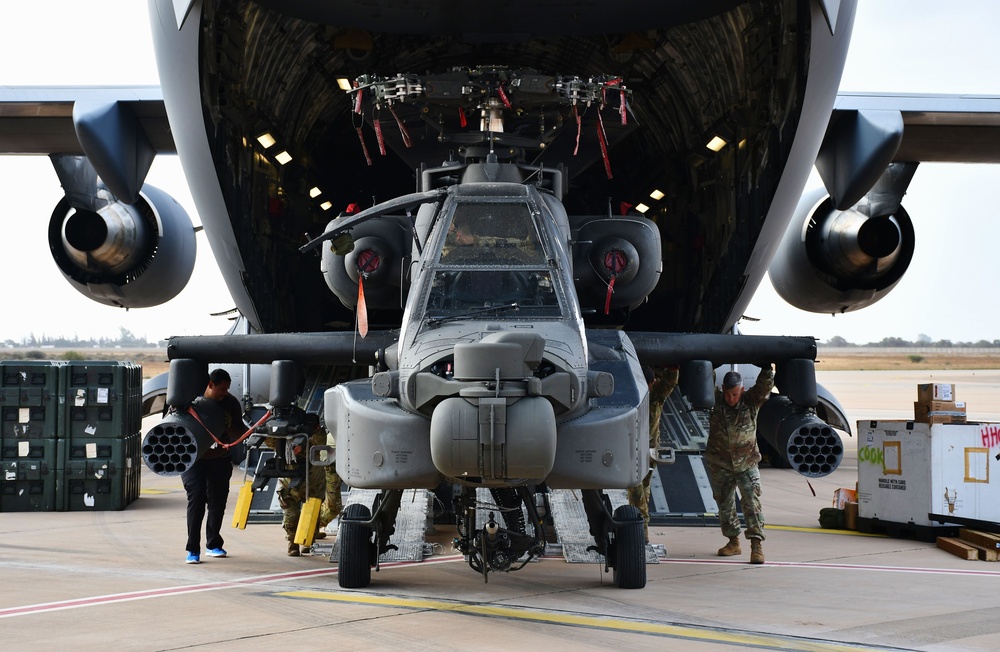AH-64 Apaches arrive in Agadir for African Lion 24 exercise