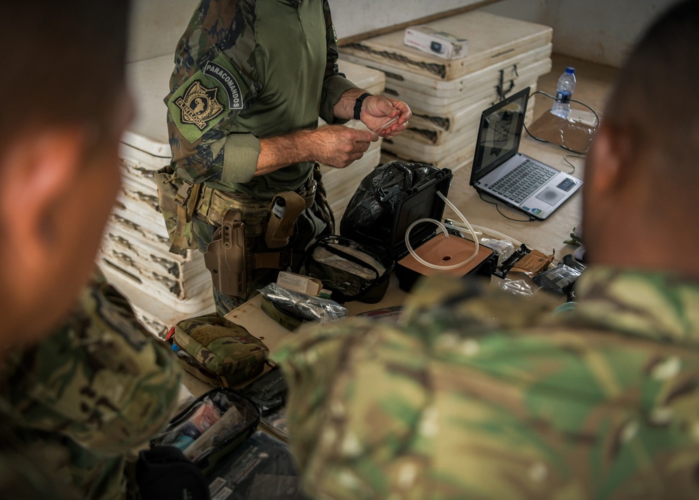 The Brazilian Armed Forces instructs Tactical Combat Casualty Course to members of the Cabo Verdean Armed Forces during Flintlock 24