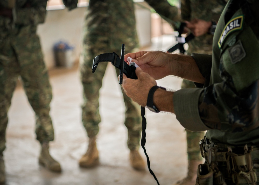 The Brazilian Armed Forces instructs Tactical Combat Casualty Course to members of the Cabo Verdean Armed Forces during Flintlock 24