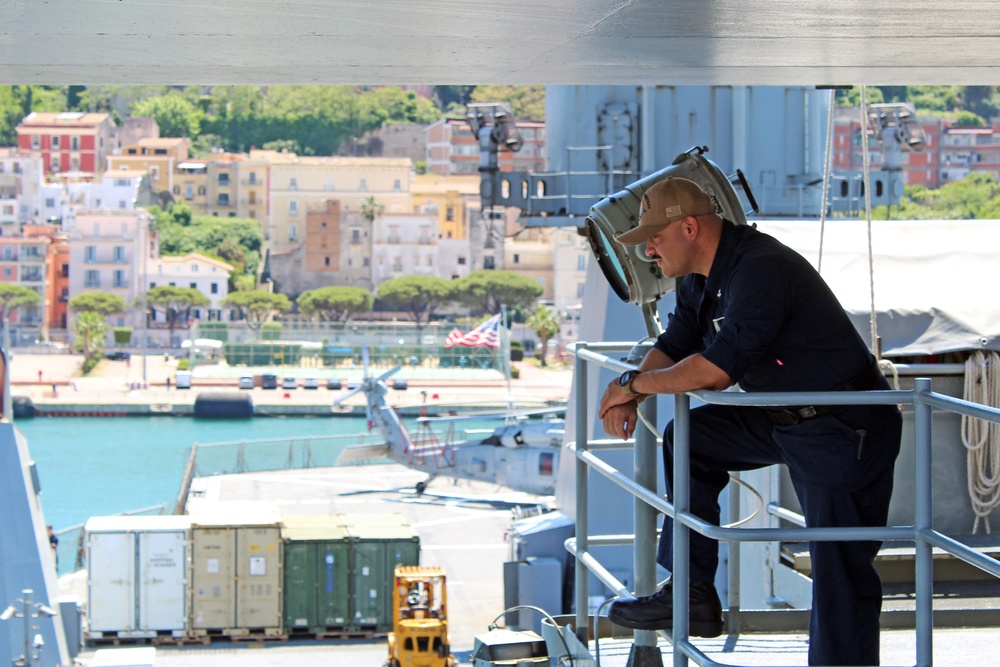 USS Mount Whitney Departs Homeport