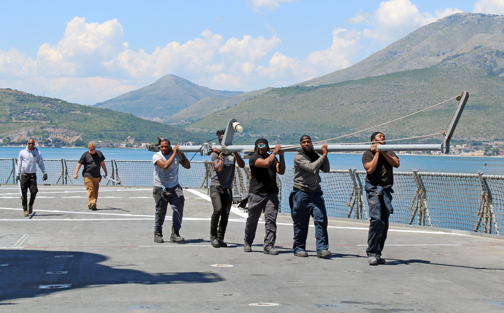 USS Mount Whitney Departs Homeport