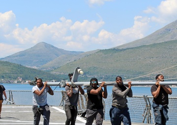 USS Mount Whitney Departs Homeport
