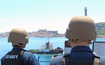 USS Mount Whitney Departs Homeport