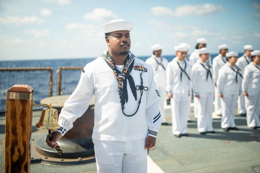Porter Conducts Burial at Sea