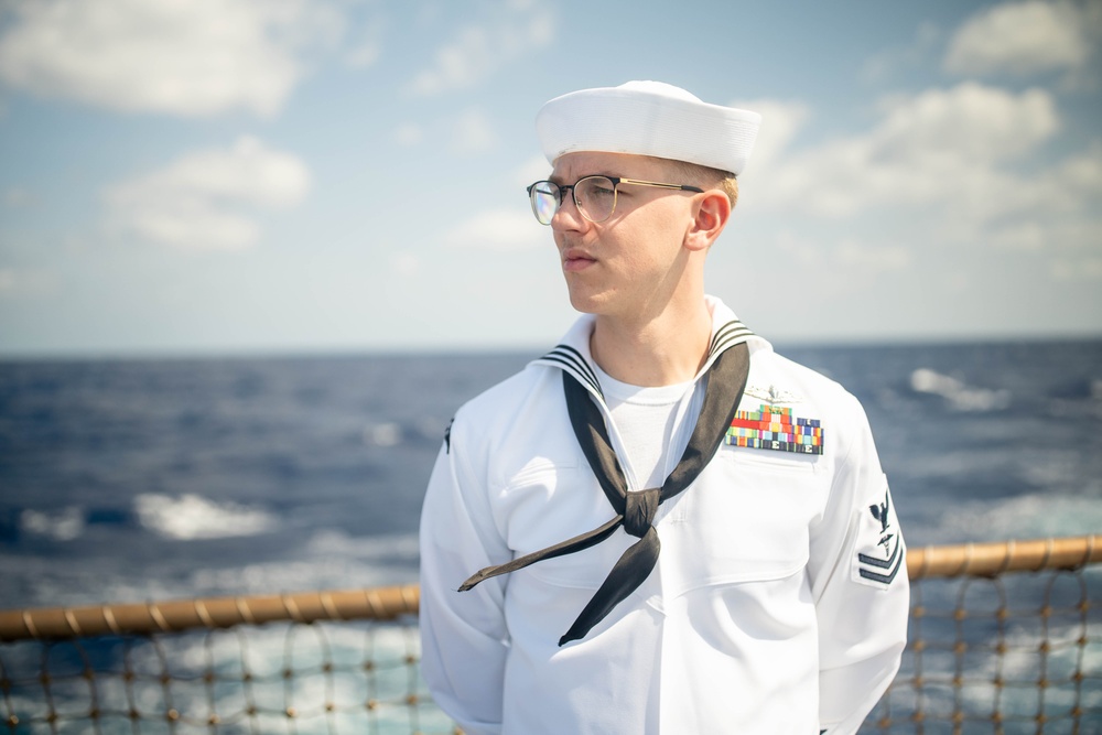 Porter Conducts Burial at Sea