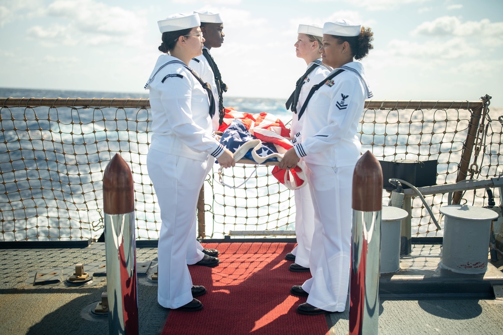 Porter Conducts Burial at Sea