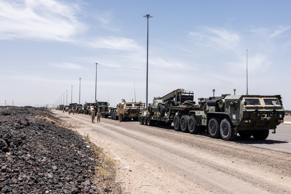 2nd Distribution Support Battalion Conduct Convoy Operations During Native Fury 24