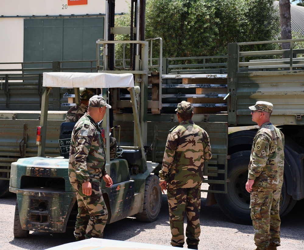 U.S. and Moroccan armed forces combine for pallet airlift build