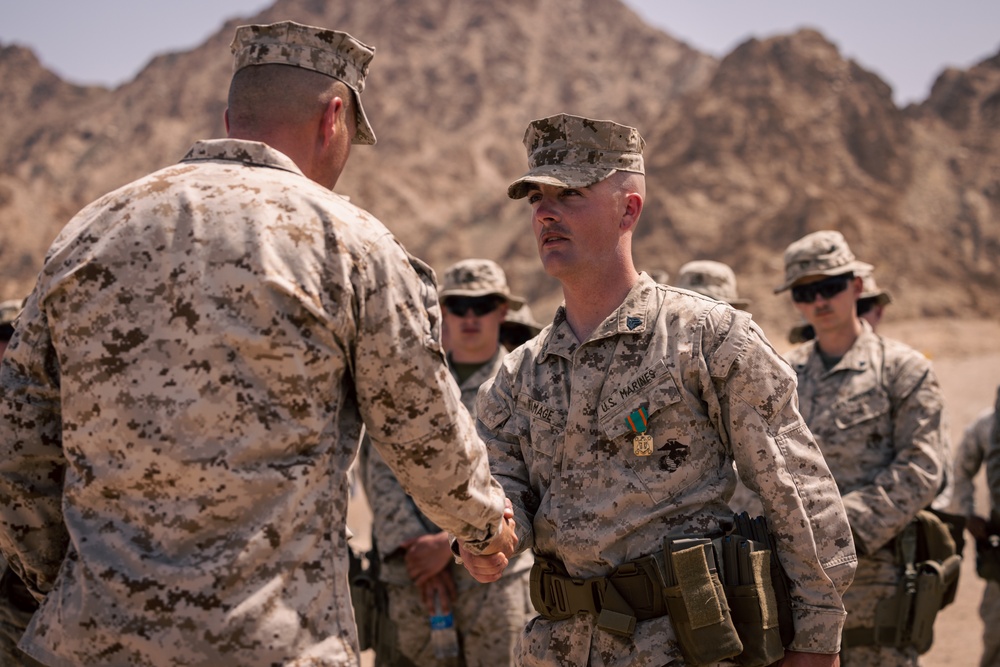 Maritime Combined Task Group Charlie: U.S. Marines with 4th LE BN receive impact awards