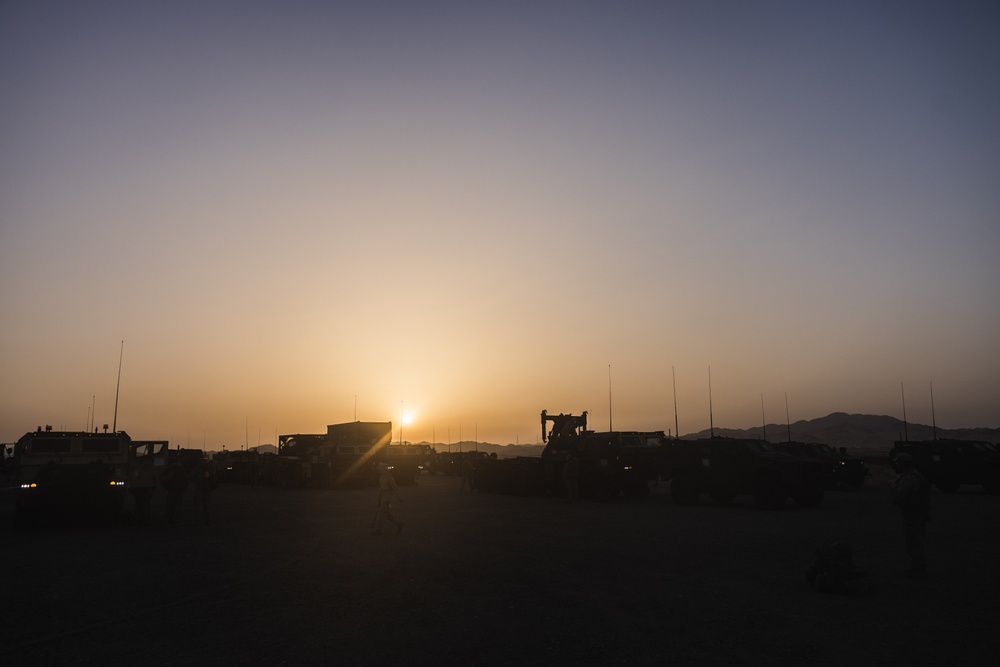 U.S. Marines with 2nd Distribution Support Battalion Perform vehicle Checks