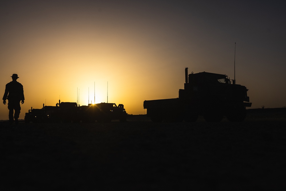 U.S. Marines with 2nd Distribution Support Battalion Perform vehicle Checks