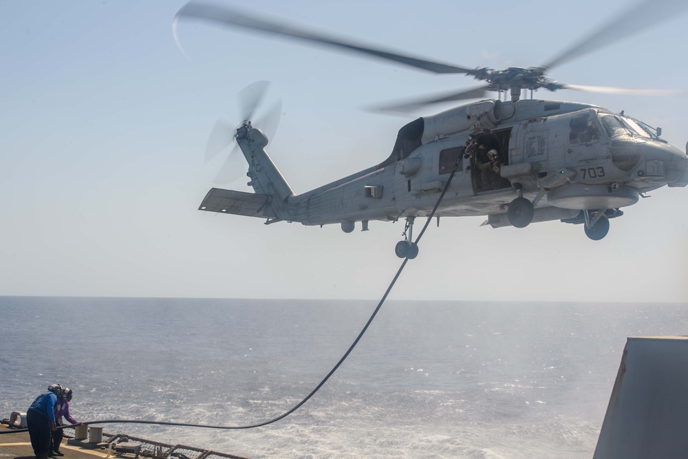 USS Laboon (DDG 58) Conducts Flight Quarters in the Red Sea