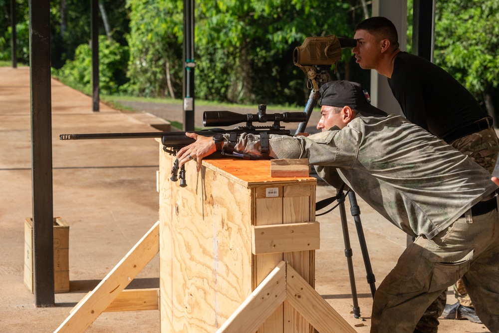 Competitors take part in Fuerzas Comando 24 Sniper Course II
