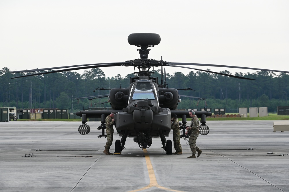 South Carolina Army National Guard AH-64 Apaches launch for Palmetto Fury