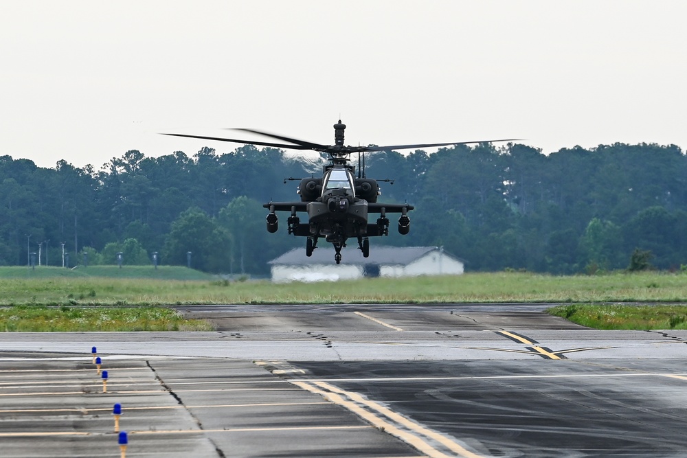 South Carolina Army National Guard AH-64 Apaches launch for Palmetto Fury