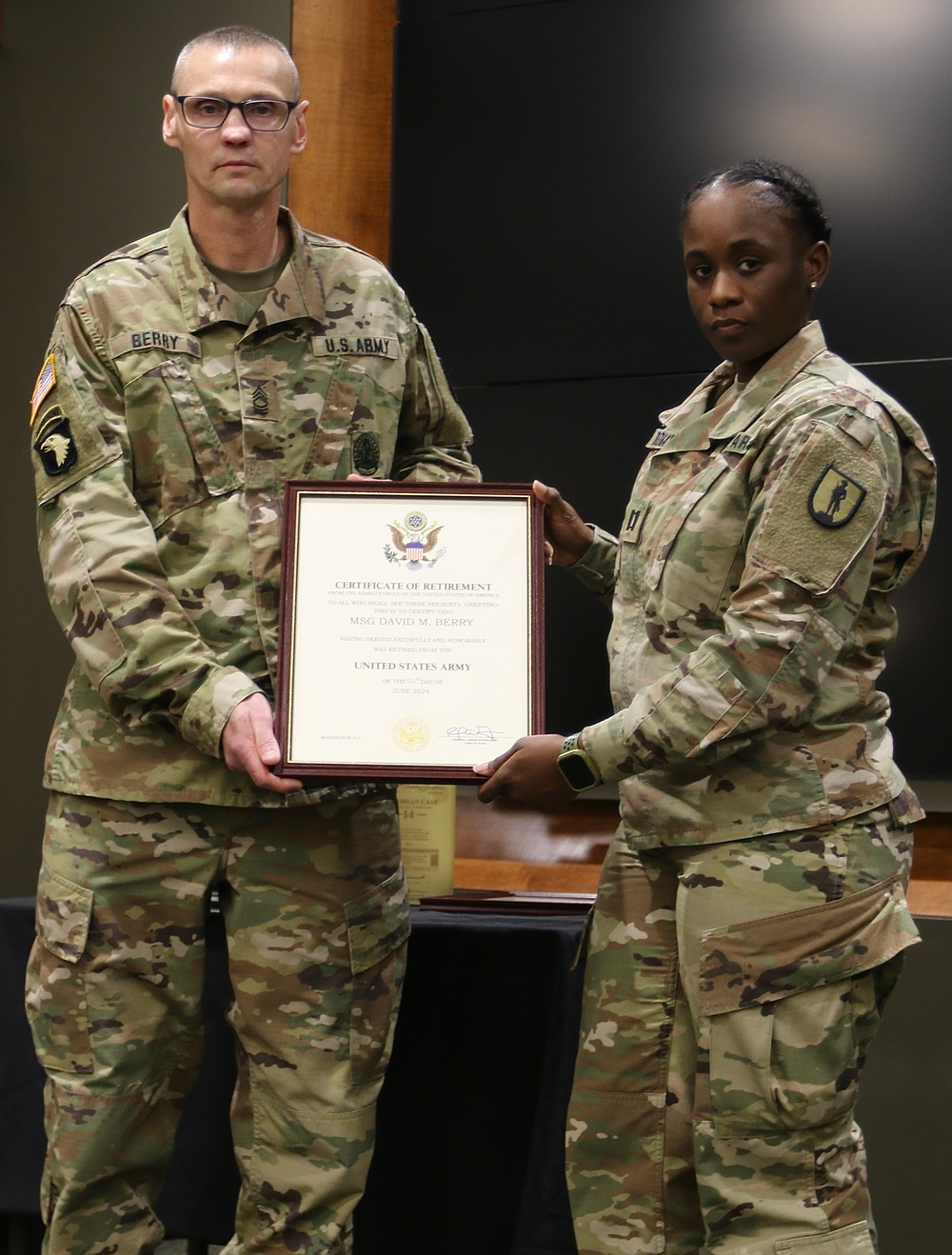 Master Sgt. David Berry, Who Taught Lessons Learned From Iraq and Afghanistan, Retires With 20 Years of Service