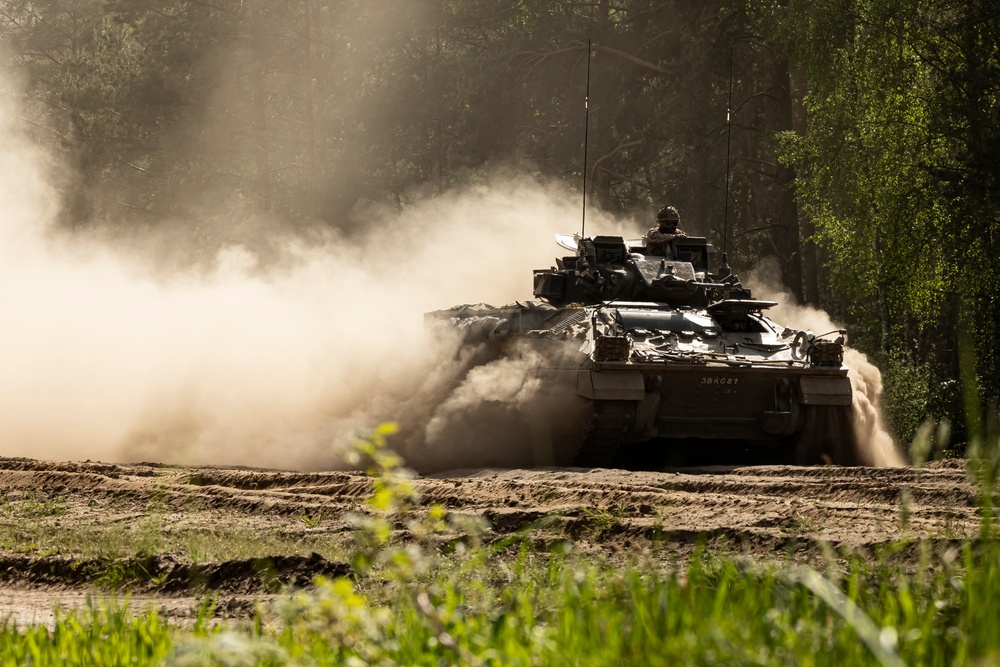 29ID positions Royal Army tanks and fighting vehicles with 12th ABCT