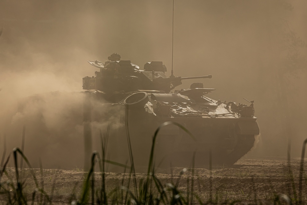 29ID positions Royal Army tanks and fighting vehicles with 12th ABCT